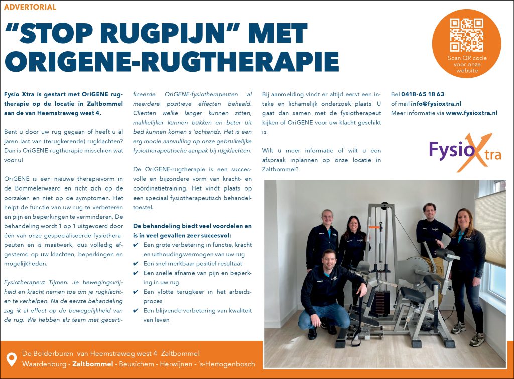 FysioXtra Stop rugpijn